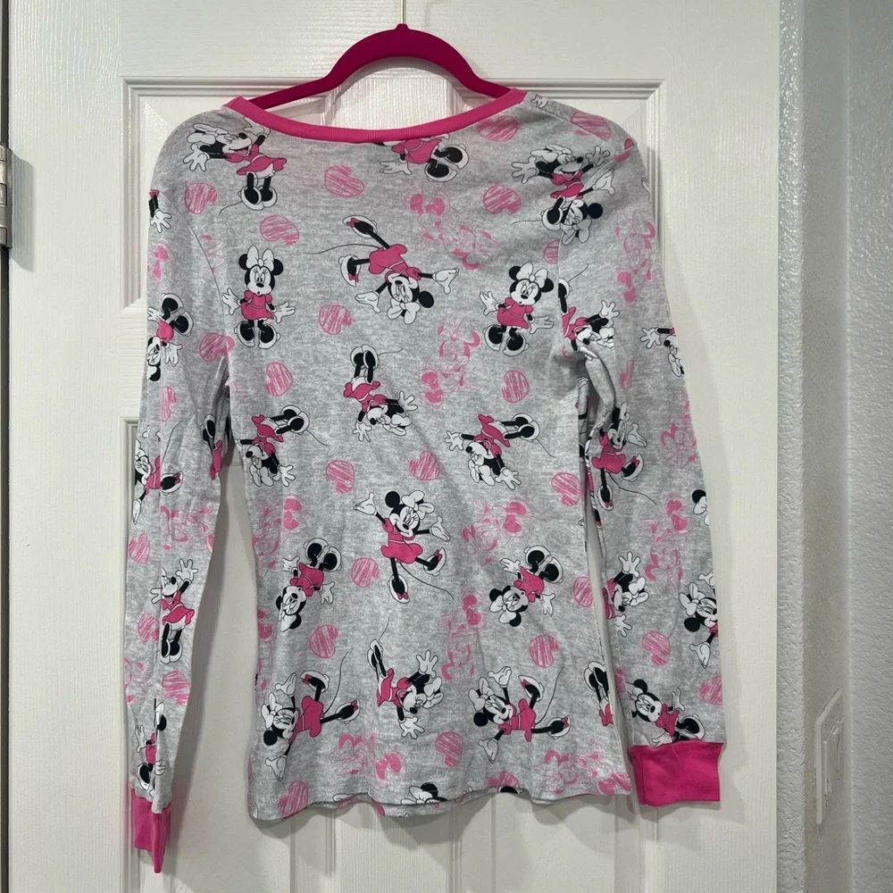 Minnie Mouse Two Piece Long Sleeve Pajama Top and Bottoms - Picture 3 of 8
